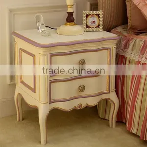 European Style Classic Design Kids Princess Imperial Crown Cloth Art Bed in Handmade Wooden Carved Design - BF07-70355 thumbnail-2