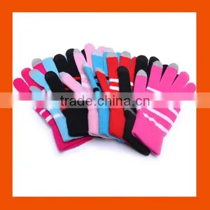 Stripe Knitted Screen Touch IPhone Gloves thumbnail-1