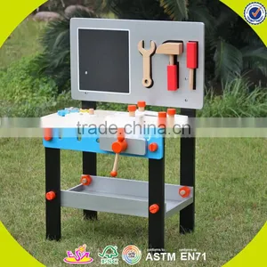2017 Wholesale Kids Wooden Tool Table New Design Baby Wooden Tool Table Cheap Children Wooden Tool Table W03D070 thumbnail-3