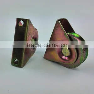 2.5 Inch Sliding Door Wheel Diameter 48mm Thickness 17mm Bearing 6201RS Groove "U" With Outer Support ITEM:518PCR thumbnail-2