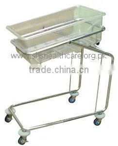 Baby Cot, Tiltable, Stainless Steel, Removable Basket thumbnail-1