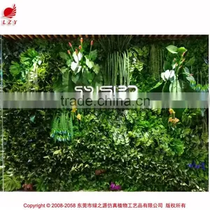 Indoor Plastic Plant Walls Artificial Green Wall Artificial Plant Walls thumbnail-1