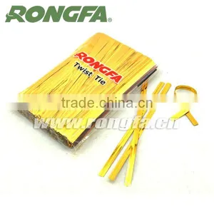 Metallic Shining PET Plastic Metal Wire Twist Tie for Food Bag Closure thumbnail-1