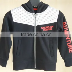 2017 Style Kids Zip up Hoody/hoodie Cotton Fleece Hoodie Black Hoodie for Young Boys thumbnail-1