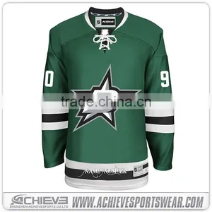 Wholesale Factory Custom Made High Quality Long Sleeves Low MOQ Blank Hockey Jersey thumbnail-3