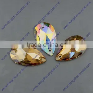Dongzhou AB/001GSHA Color Sewing on Crystal Stones, k5 Quality Flat Back Tear Drop Crystals thumbnail-2