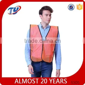 Cheap Reflective Orange Summer Mesh Safety Vest thumbnail-1