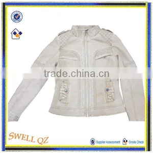 New Design Leather Jacket Women With Hood thumbnail-1