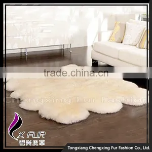 CX-D-110 Luxury Colorful Handmade Sheep Fur Carpet for Home Use With High Quality thumbnail-2