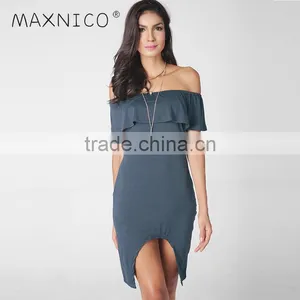 Maxnegio Sexy Black off Shoulder Bodycon Dress thumbnail-1