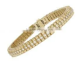 Gold & Silver Plated Bracelets, CZ Studed Bracelets, Designer Bracelets. thumbnail-1