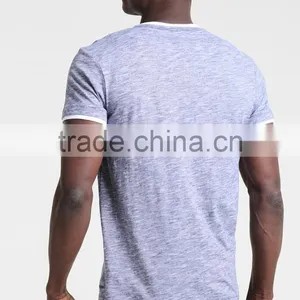 MGOO Top Selling Men's Half Sleeve T Shirt Button Down Plain Slim Fit T Shirt thumbnail-2