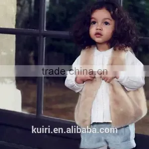 Girl Winter White Faux Fur Clothes 2016 New Brand Girls Fur Vest Waistcoat Comfortable Toddler Baby Kids Fur Vests Coat Clothes thumbnail-1