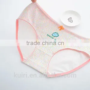 Young Girls Mid Waist Sexy Buttocks Cute Underwear Students Cotton Cartoon Briefs Pants thumbnail-5