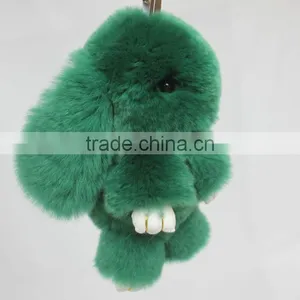 Myfur 2017 Hot Sale Lovely Rex Rabbit Fur Keychain for Bag thumbnail-1