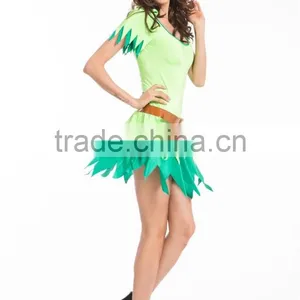 Walson Clothes Apparel Green Witch Hunter Peter Pan Fancy Dress Fitness Halloween Cosplay Costume thumbnail-2