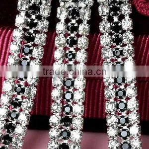 Two Tone Nickel Hand Jewelry Catenary Brass Rhinestone Cup Chain thumbnail-2