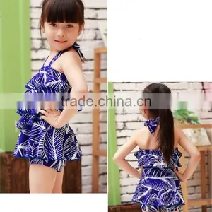 2015 Design Kid Swimsuit One Piece Baby Girls Beach Wear With Cap thumbnail-1