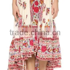 2016 Designed for Fashion Women Floral Skirt Long Flared Skirt Ladies'skirt OEM thumbnail-2
