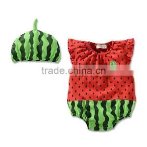 Factory Supply New Fashion Funny Baby Girl Boy Rompers w/ Hat Newborn Clothing Set thumbnail-3