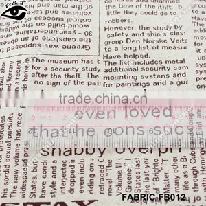 News Paper Printing Canvas Fabric Cotton/Linen Fabric Zakka Household Textile Cloth thumbnail-2