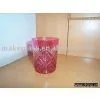 Colored Drinking Glass With Engraving Flower thumbnail-1