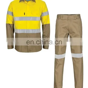 Hot Sale Safety Workwear Suits Orange Work Shirts Reflective Work Pants for Men thumbnail-3