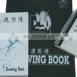 Drawing Pad Made in China 100gsm 60 Sheets Wire Bound Colored Cover 27x38cm Good Quality Drawing Book thumbnail-1