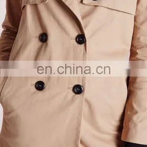 High Quality Fashion Women Korean Trench Coat Wholesale thumbnail-6