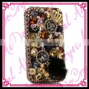 Aidocrystal Gold Color Queen Princess Luxury Blinged Out Cell Phone Covers thumbnail-1