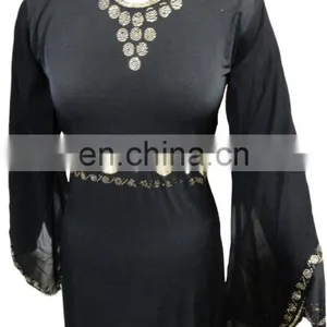 Ladies Islamic Wear US Fashion Abaya / Lycra Stretchable Embroidery Burkha Collection 2017 / Daily Wear Burkha 2017(dubai Abaya) thumbnail-2