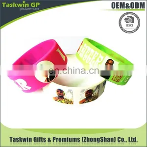 For Promotional Use Kid Silicone Bracelet/full Color Printing Wristband Silicone Bracelet thumbnail-1