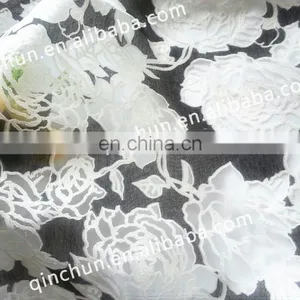 Flower Pattern Burnour Organza Fabric For Fashion Dress thumbnail-2