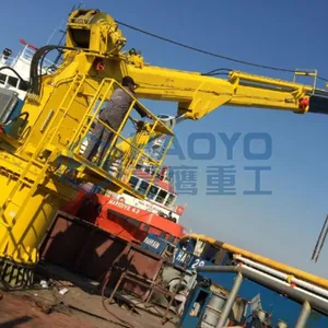 Marine/High Quality Low Price 0.85T 31M Telescopic Boom Marine Crane All Rotation Slewing Crane thumbnail-1