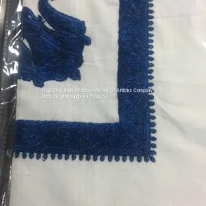 Arab Wool Embroidery Scarf / Arab Wool Acrylic Embroidery Scarf / Arab Scarf / Muslim Hijab Scarf thumbnail-3