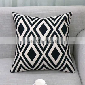 I@home Simple Modern Geometric Series Car Print Linen Sofa Pillow Cushion Cover thumbnail-1
