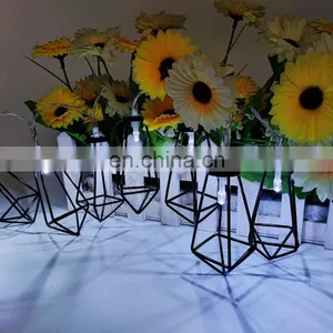 Rose Golden Diamond LED String Lights 10LEDS Metal Fairy Light String For Christmas Wedding Bedroom Light Battery Operated thumbnail-1