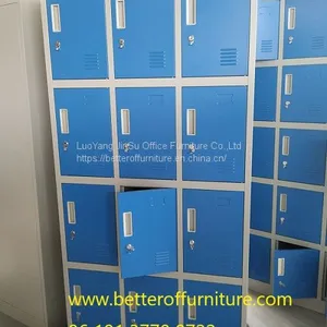 Durable Storage Furniture Gym Locker/Staff Locker/Steel Locker Blue and Gray Color 6 Door thumbnail-2