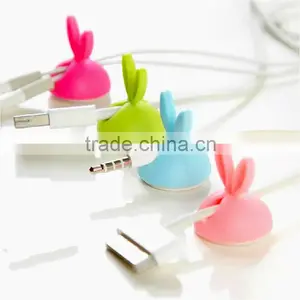 Cute Cartoon Rabbit Cable Drop Clip Desk Tidy Organiser Wire Cord USB Holder thumbnail-4