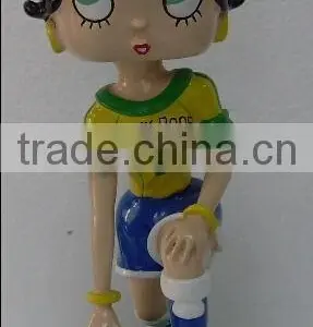 Custom Naughty Sports Betty Boop With Football Figurines thumbnail-1