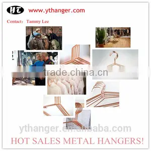 YT High Quality Copper Metal Hanger Wire Clothes Hanger for Display thumbnail-1