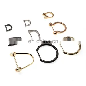 High Quality Handbag Strap Belt Detachable Openable Screw Clasp DIY Metal D Ring Buckles thumbnail-3