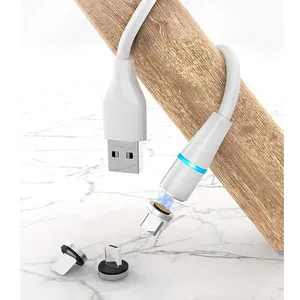 Factory Price Magnetic 3 in 1 Fast Micro Type C Charging Cable For Mobile Phone thumbnail-1