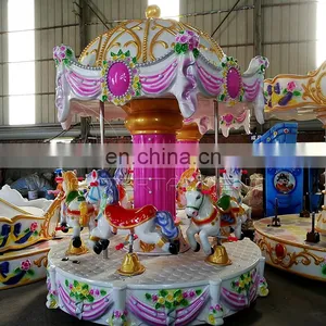 Kids Entertainment Machines Mini 6 Seat Mobile Carousel for Sale thumbnail-4