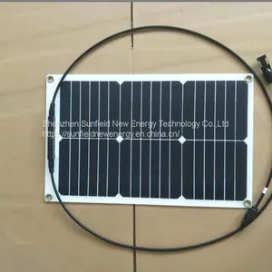 Custom Made 20W 19.8V Flexible Solar Panels High Efficiency SunPower Cells thumbnail-1