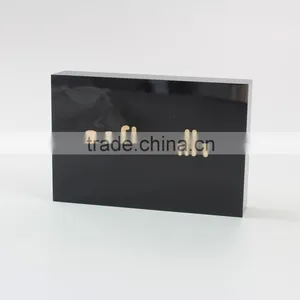 Black Lucite Sign Block Black Perspex Branding Block thumbnail-6