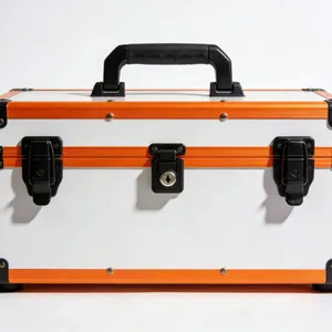 Professional Orange Aluminum Tool Case With Custom Foam Interior - Heavy-Duty Equipment Storage Solution for Precision Tool Protection thumbnail-2
