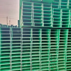 High Strength FRP Cable Ladder Good Heat Dissipation GRP Ladder Tray for Power Cable Routing thumbnail-1