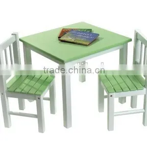 Excellent Wooden Child's Table and Chairs thumbnail-3