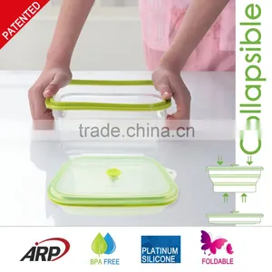 1.5L (1500ml ) Silicone Food Container , Platinum Silicone, Foldable, Non-stick, thumbnail-1